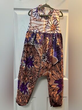 NWOT Girls' Elisamama Floral Halter One-Piece Jumpsuit